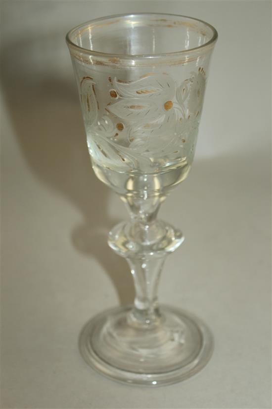 A Continental parcel gilt goblet, 18th century, 17.5cm